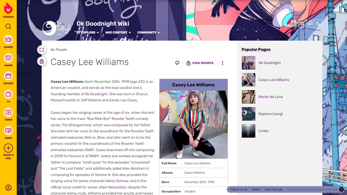 Casey Lee Williams | Ok Goodnight Wiki | Fandom